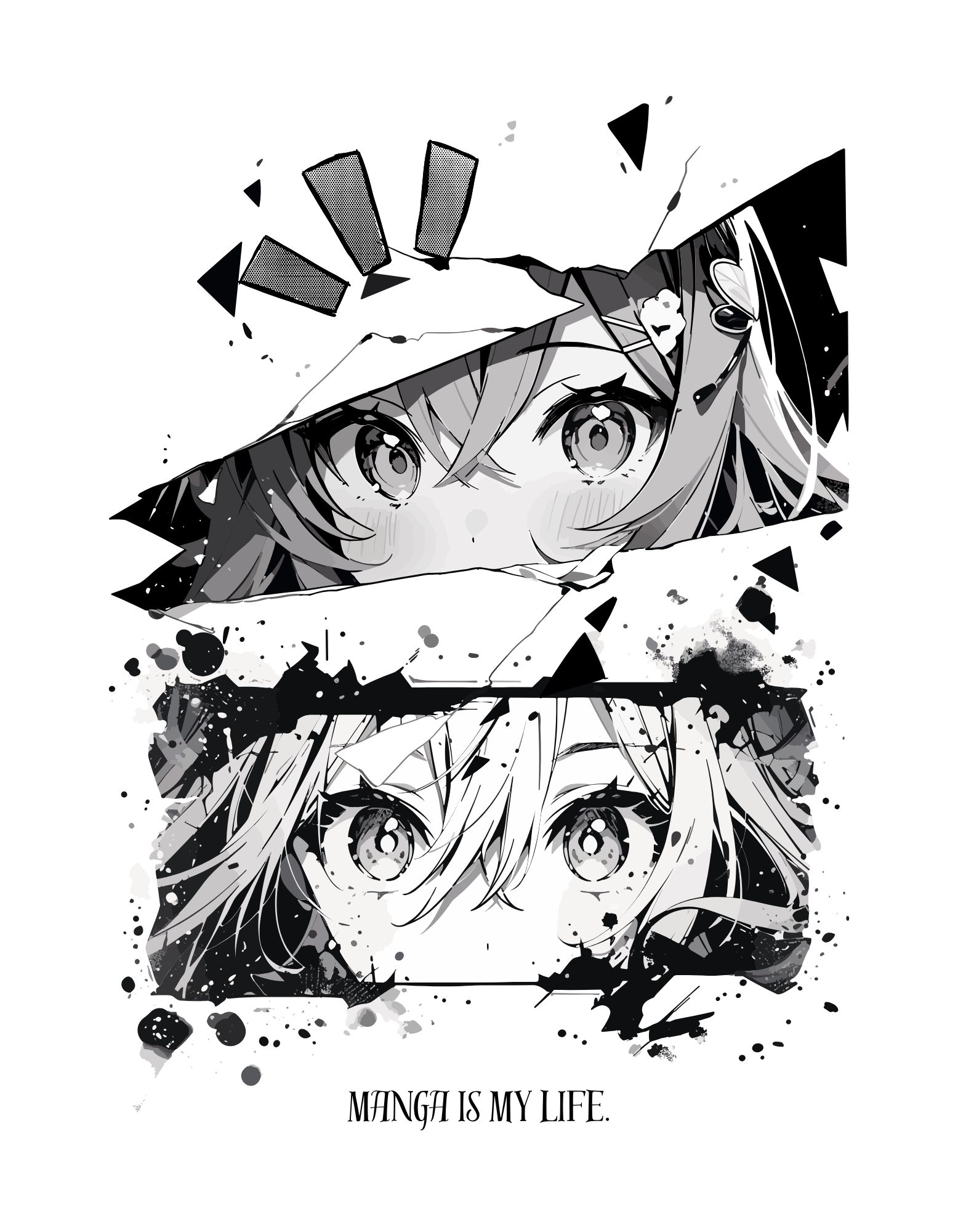 Grayscale Manga T-Shirt
